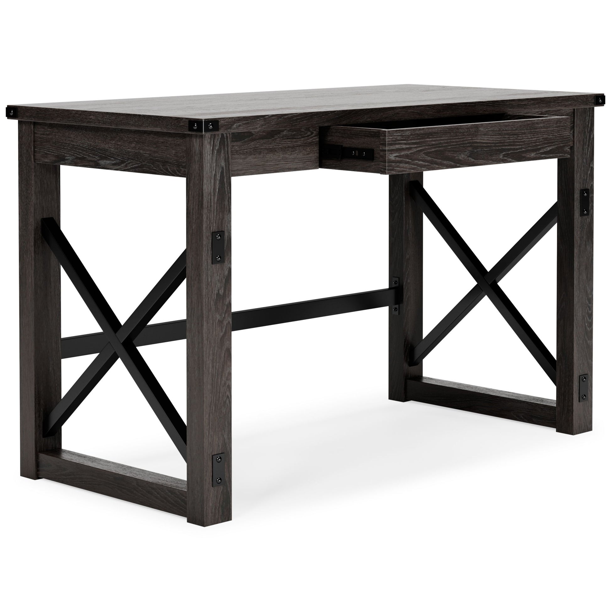 Freedan - Grayish Brown - Home Office Desk - Hornell Furniture Outlet