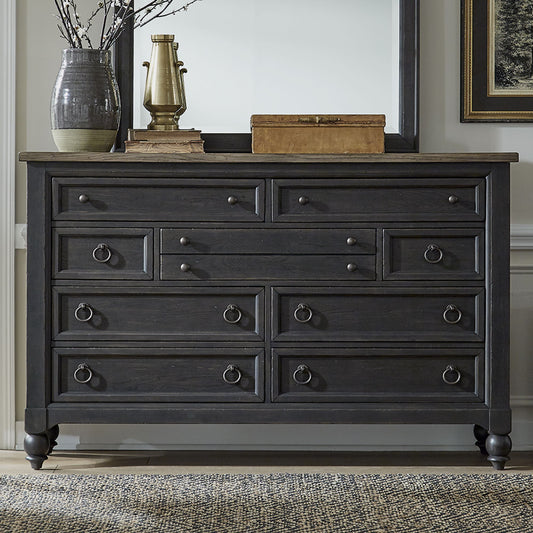 Americana Farmhouse - 9 Drawer Dresser - Hornell Furniture Outlet