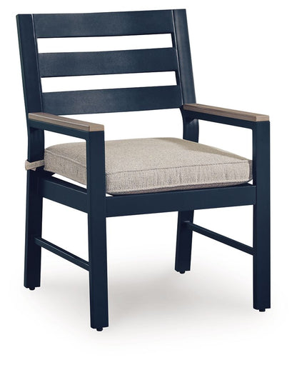 East Beach - Arm Chair With Cushion (Set of 2) - Blue - Hornell Furniture Outlet
