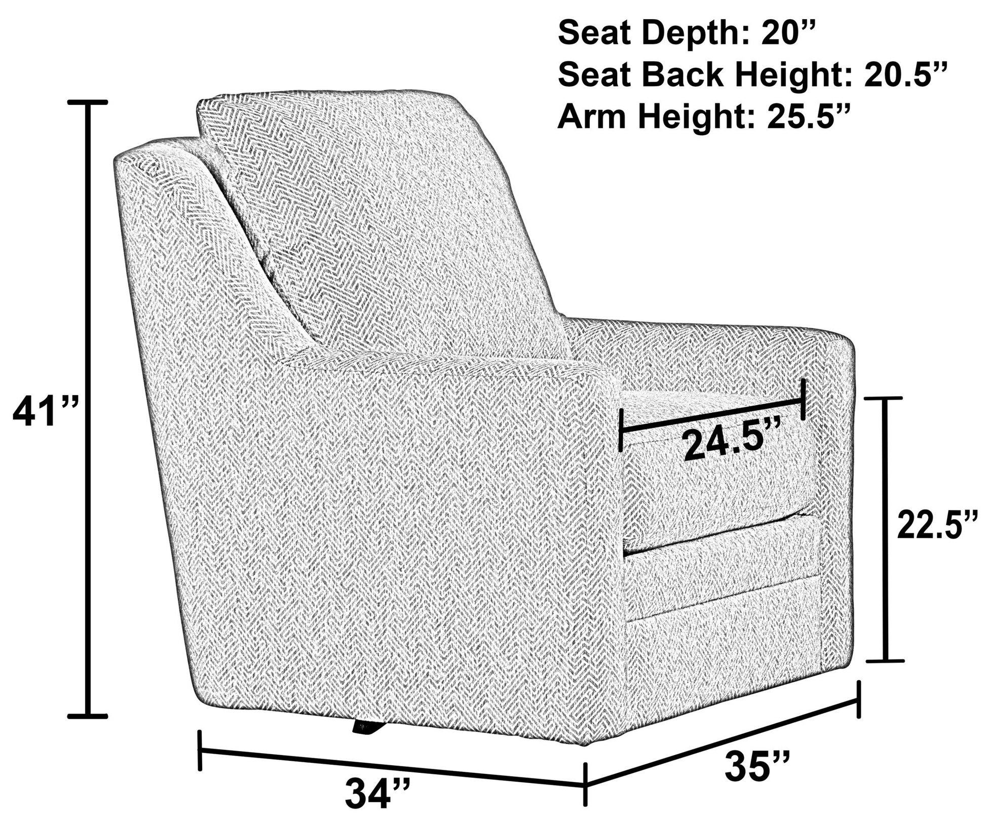 Zeller - Swivel Chair - Sandstone - Hornell Furniture Outlet