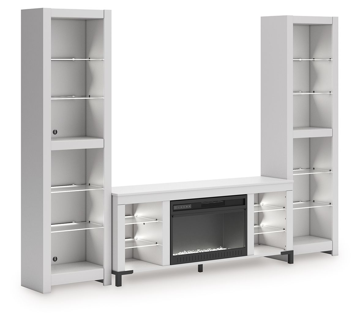 Brollevi - White - 3 - Piece Entertainment Center - Hornell Furniture Outlet