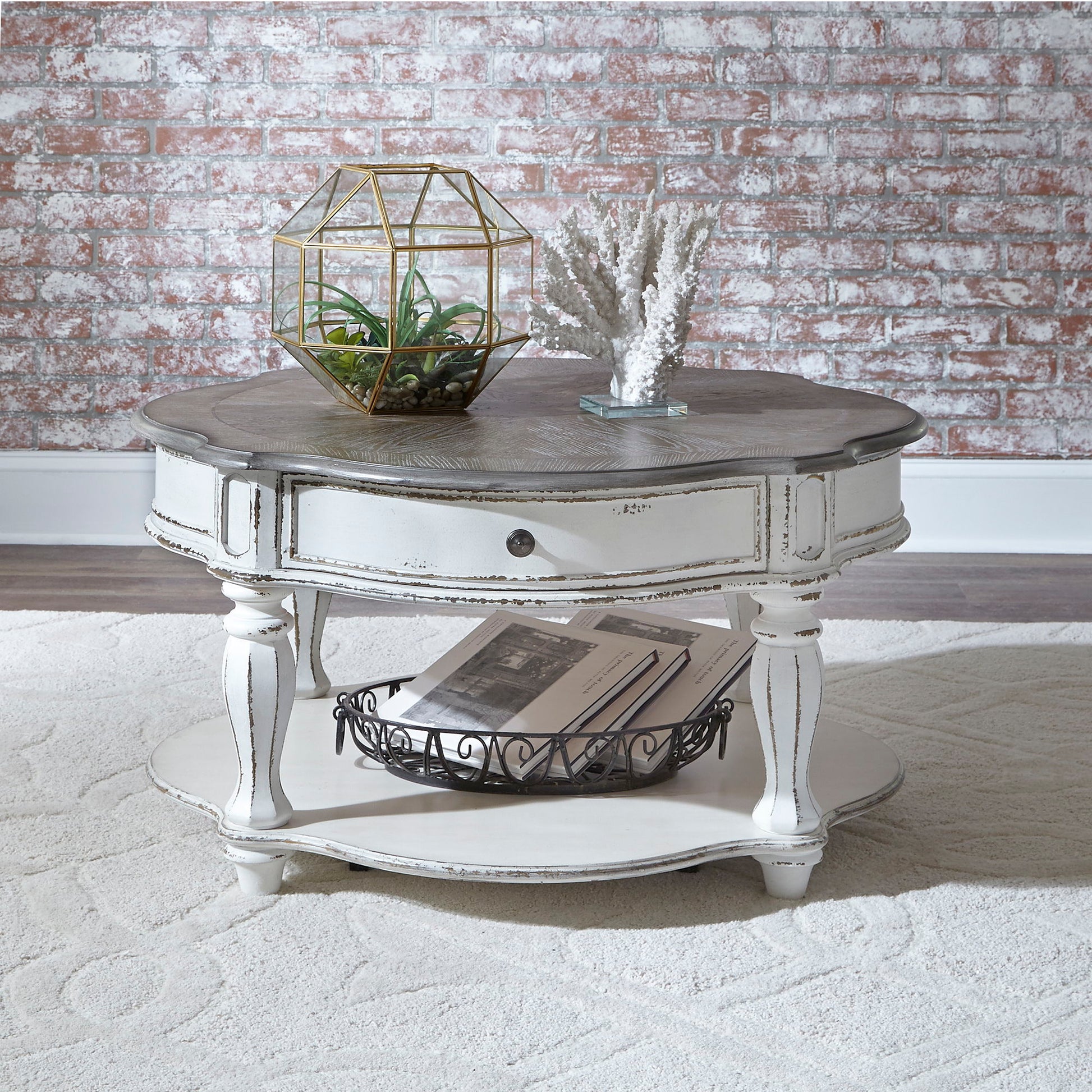 Magnolia Manor - Round Cocktail Table - Hornell Furniture Outlet