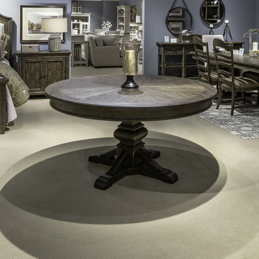 Paradise Valley - Pedestal Table - Dark Brown - Hornell Furniture Outlet