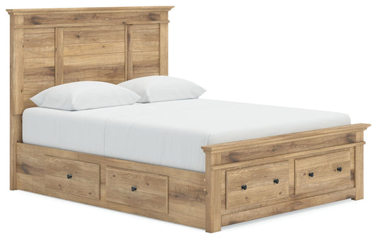Makidern - Panel Storage Bed With Under Bed Storage Unit And Storage Footboard - Hornell Furniture Outlet