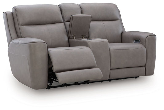 5Z - Comfort - Relaxation - Power Reclining Loveseat with Console / Adj Headrest - Hornell Furniture Outlet