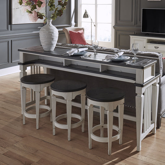 Allyson Park - 4 Piece Dining Room Set - White - Hornell Furniture Outlet