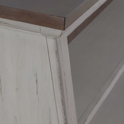River Place - Angled Server Hutch - White - Hornell Furniture Outlet