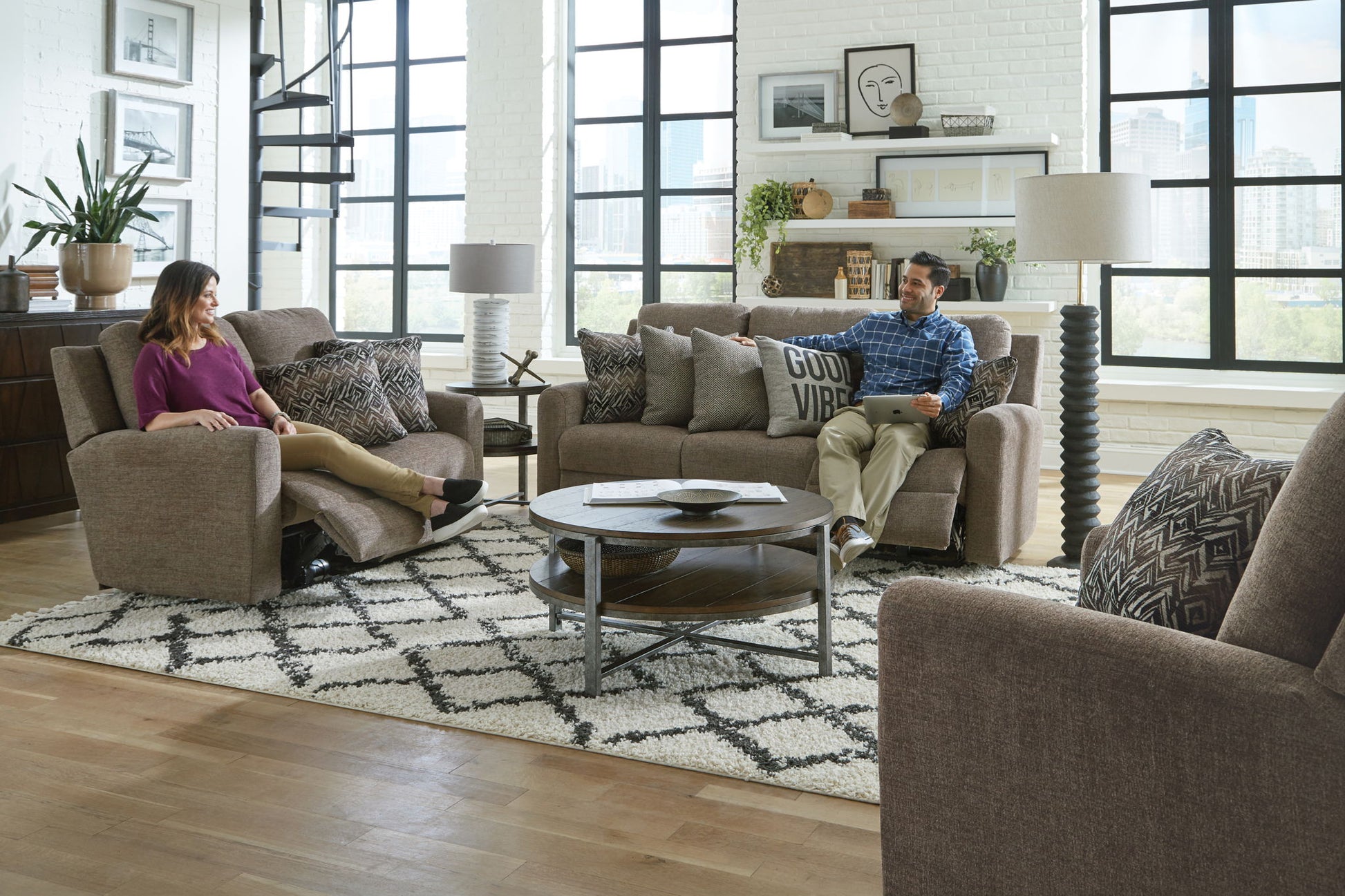 Calvin - Reclining Loveseat - Hornell Furniture Outlet