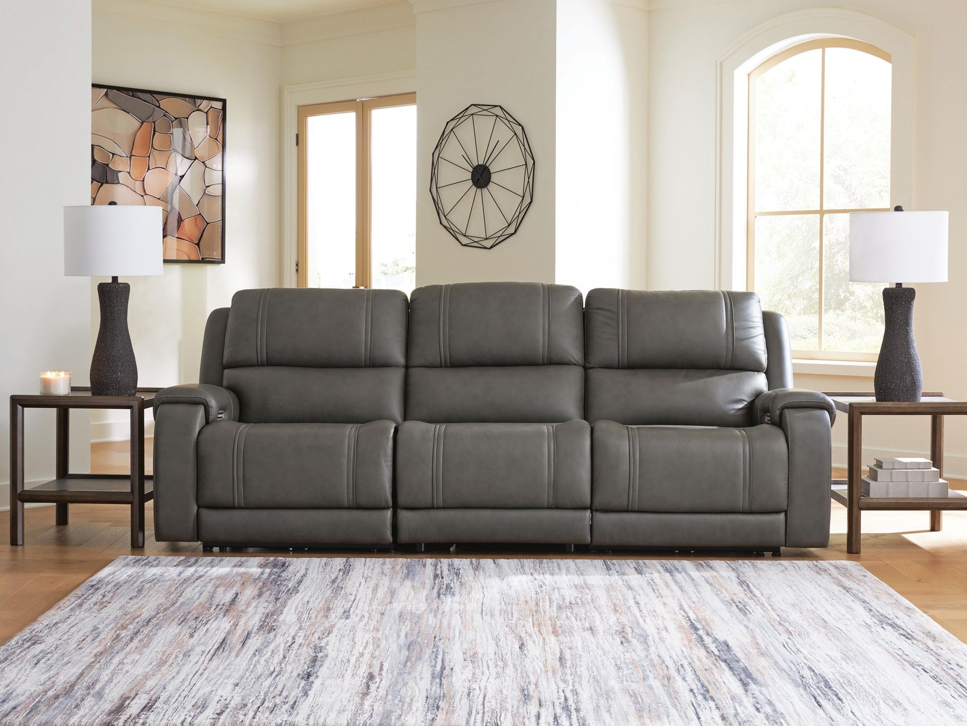 5Z - Pittson - Power Reclining Sectional - Hornell Furniture Outlet