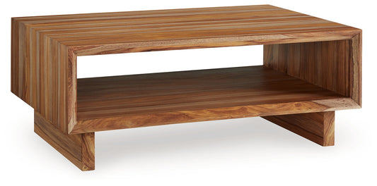 Dressonni - Brown - Rectangular Cocktail Table - Hornell Furniture Outlet