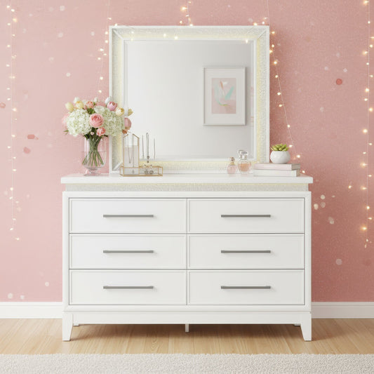 Reflections - Youth 6 Drawer Dresser With Lights - Hornell Furniture Outlet