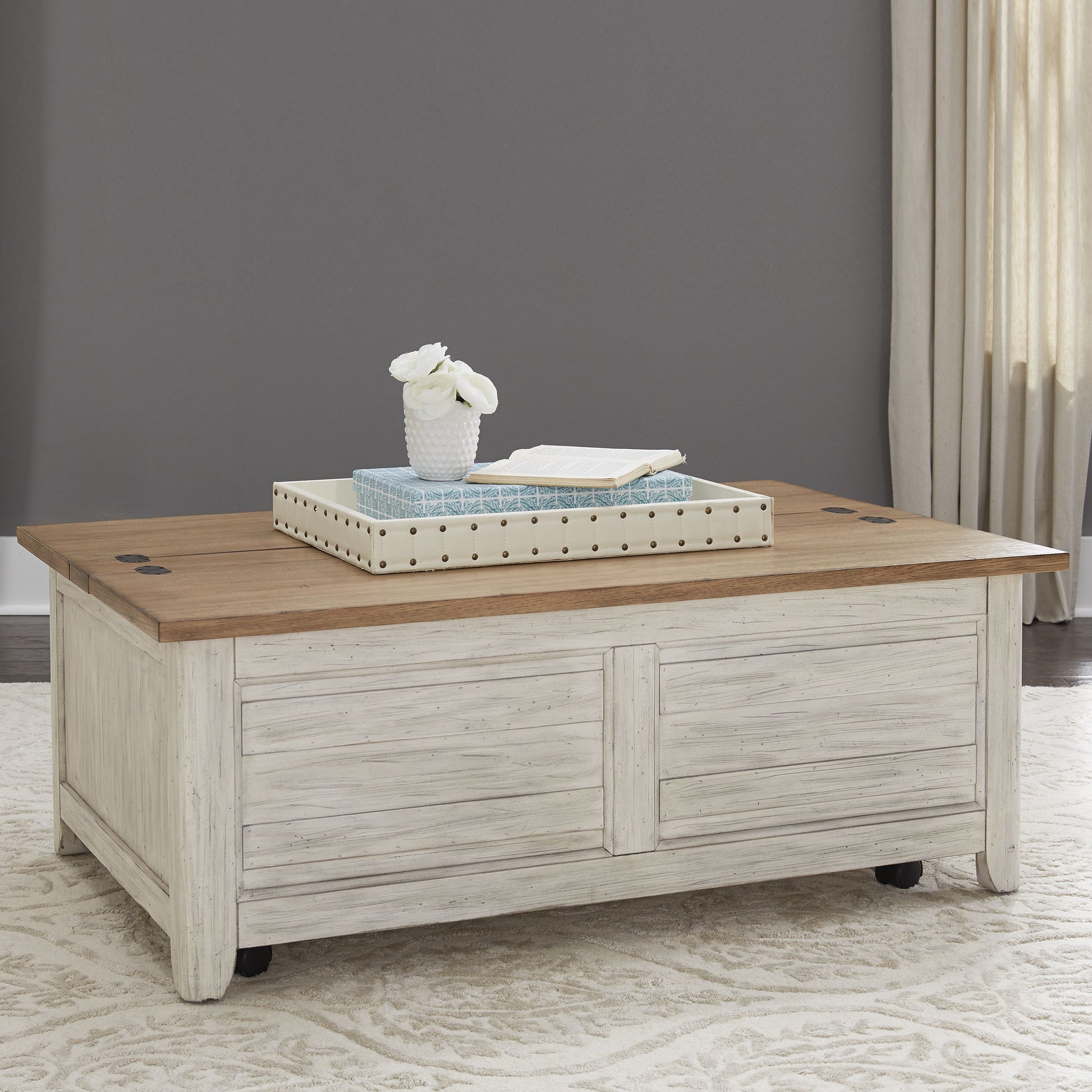 Farmhouse Reimagined - Storage Trunk - White - Hornell Furniture Outlet