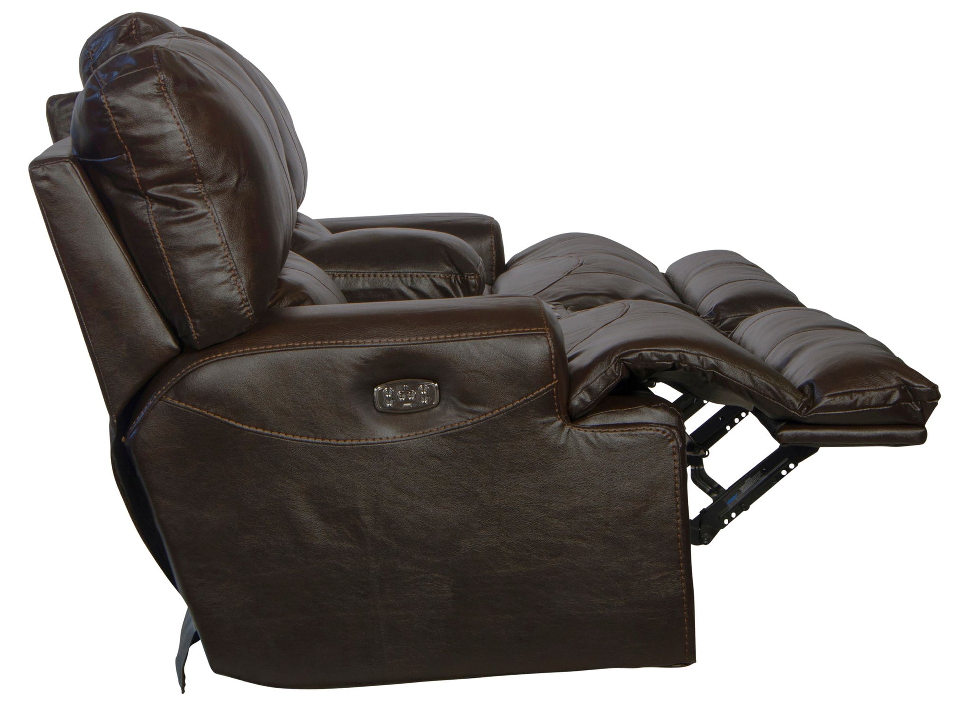 Wembley - Power Headrest With Lumbar Lay Flat Reclining Console Loveseat - Hornell Furniture Outlet
