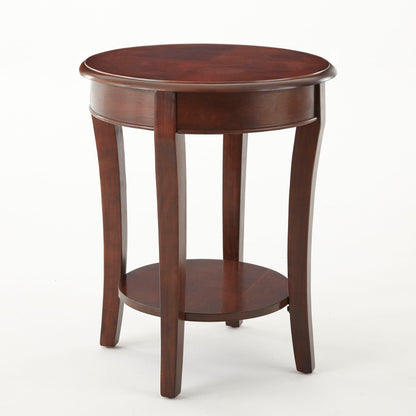 Troy - End Table 20" Round - Brown - Hornell Furniture Outlet