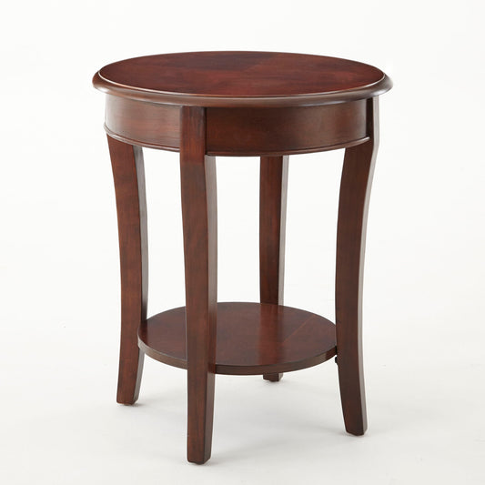 Troy - End Table 20" Round - Brown - Hornell Furniture Outlet