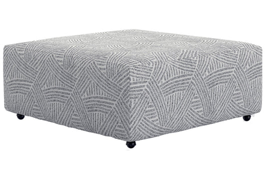Abraxas - Castered Cocktail Ottoman - Moonstruck - Hornell Furniture Outlet