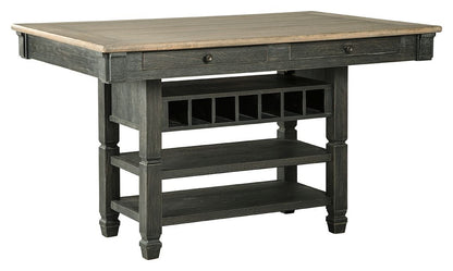 Tyler Creek - Black / Gray - Rectangular Dining Room Counter Table - Hornell Furniture Outlet