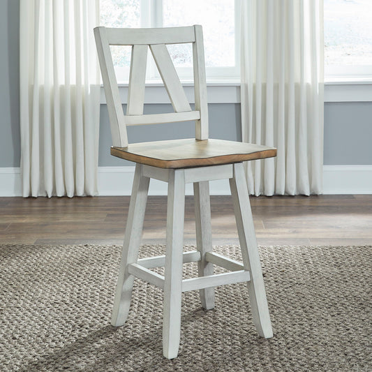 Lindsey Farm - Counter Height Swivel Chair (RTA) - Hornell Furniture Outlet