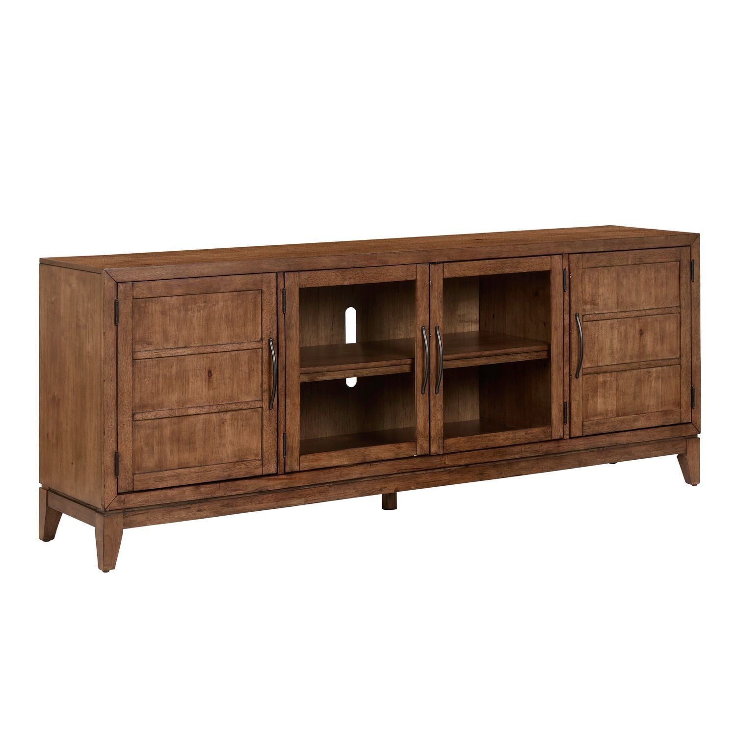 Shaker Lakes - 82" TV Console - Brown - Hornell Furniture Outlet