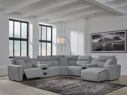 ModMax II - Salt And Pepper - Reclining Sectional - Hornell Furniture Outlet