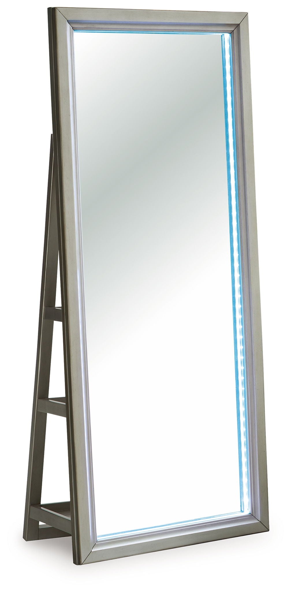 Evesen - Champagne - Floor Standing Mirror With Storage - Hornell Furniture Outlet