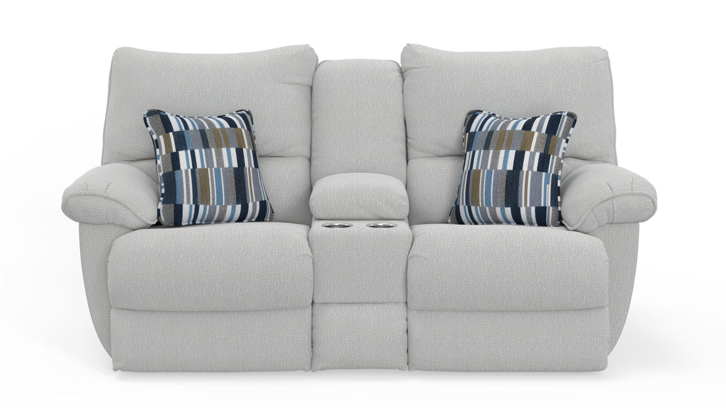 Lenny - Power Lay Flat Reclining Console Loveseat - Hornell Furniture Outlet