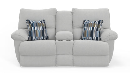 Lenny - Power Lay Flat Reclining Console Loveseat - Hornell Furniture Outlet