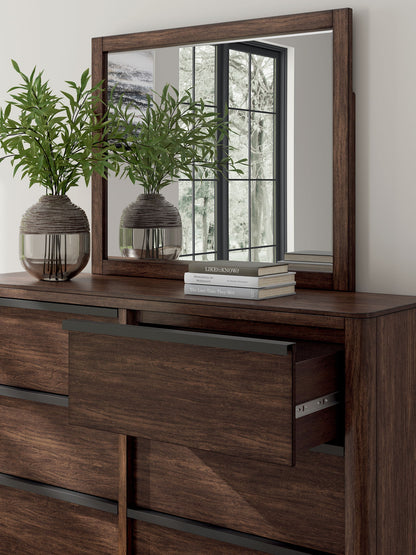 Dilenno - Dark Brown - Dresser And Mirror - Hornell Furniture Outlet