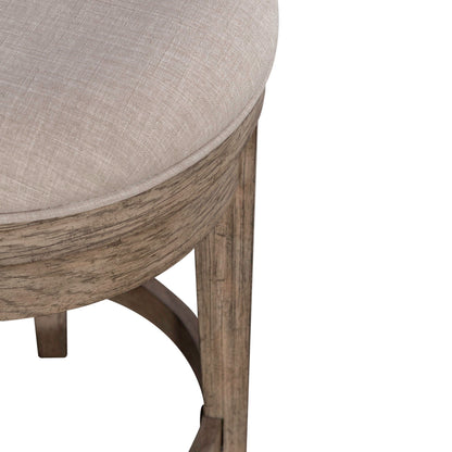 City Scape - Upholstered Swivel Console Stool - Burnished Beige - Hornell Furniture Outlet