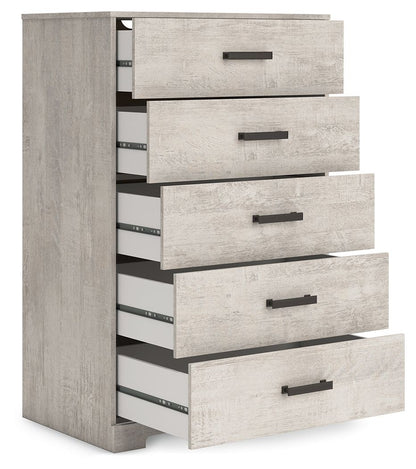 Shawburn - Gray - Five Drawer Chest - Hornell Furniture Outlet