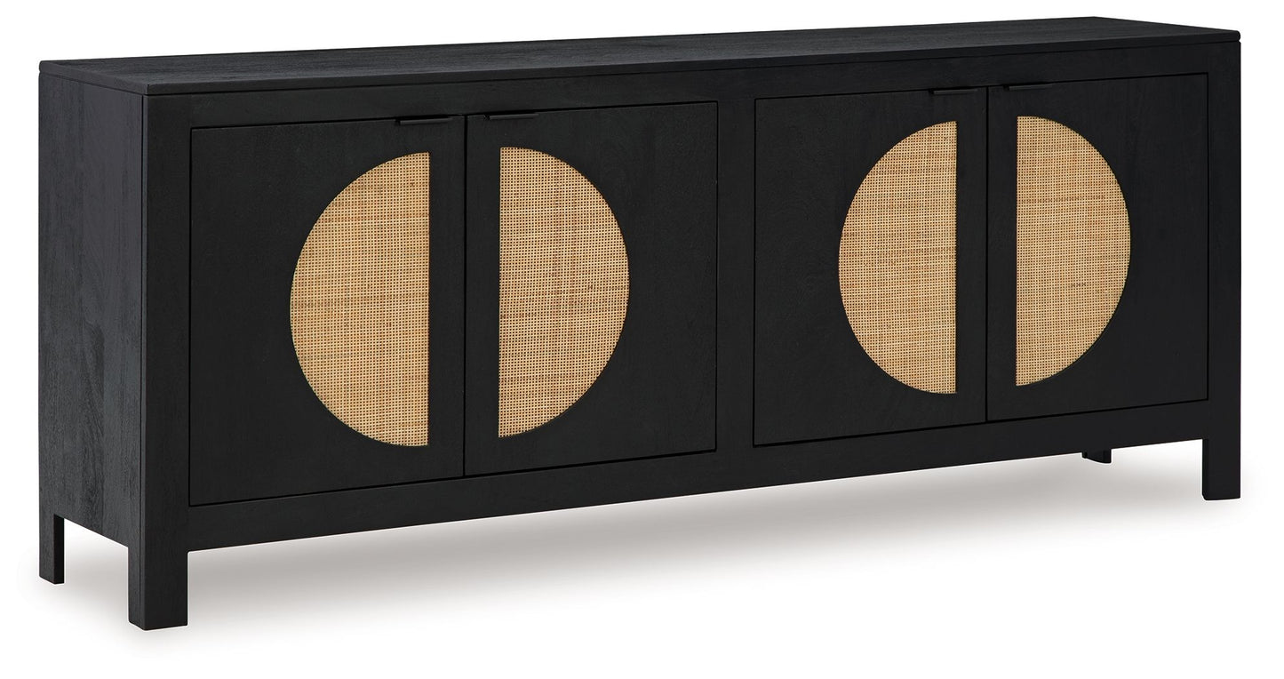 Cliffiings - Black / Natural - Accent Cabinet - Hornell Furniture Outlet