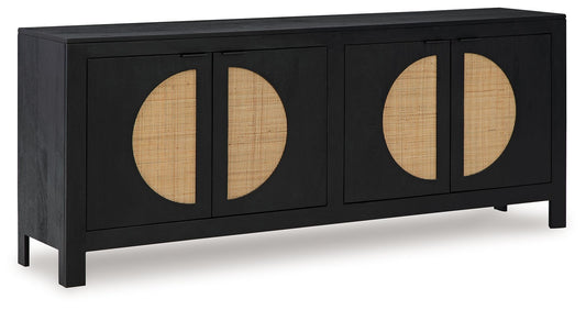 Cliffiings - Black / Natural - Accent Cabinet - Hornell Furniture Outlet