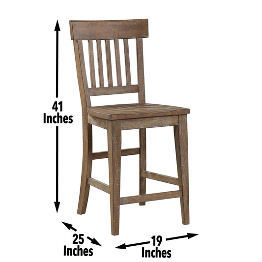 Riverdale - Counter Chair (Set of 2) - Dark Brown - Hornell Furniture Outlet