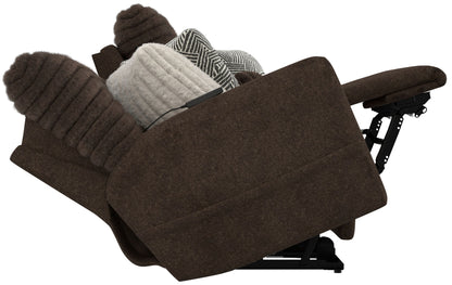 Zen - Power Reclining Sofa With CR3 Heat/Massage/Zero Gravity - Chocolate - Hornell Furniture Outlet