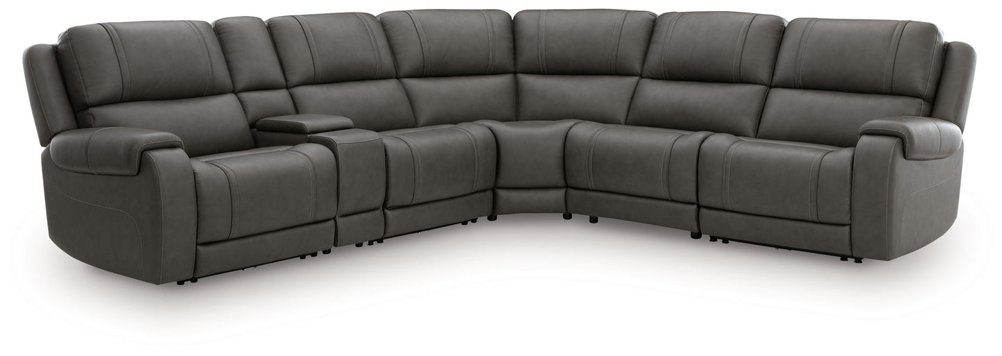 5Z - Pittson - Power Reclining Sectional - Hornell Furniture Outlet