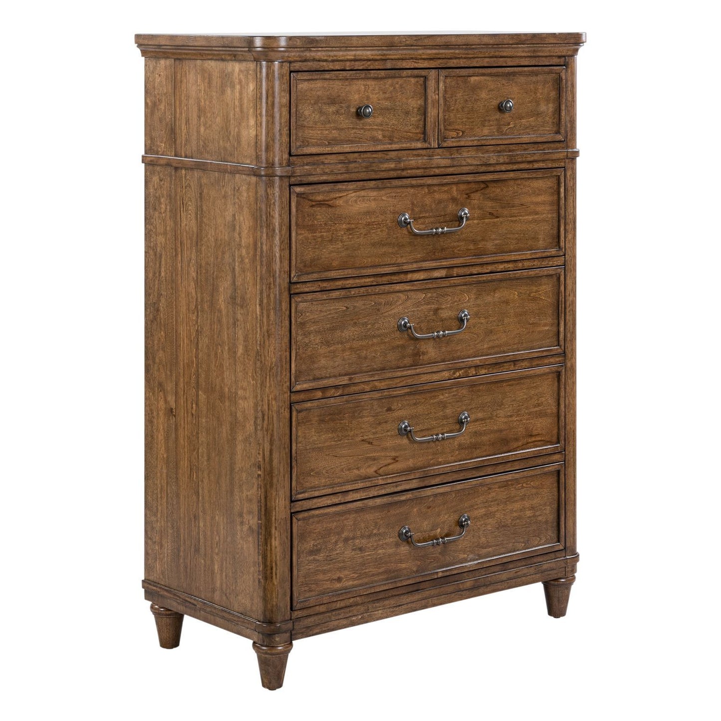 Harrison Heights - 5 Drawer Chest - Sienna - Hornell Furniture Outlet