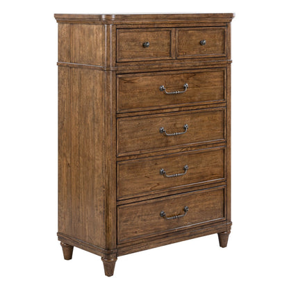 Harrison Heights - 5 Drawer Chest - Sienna - Hornell Furniture Outlet