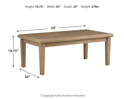 Gerianne - Rectangular Cocktail Table - Brown - Hornell Furniture Outlet