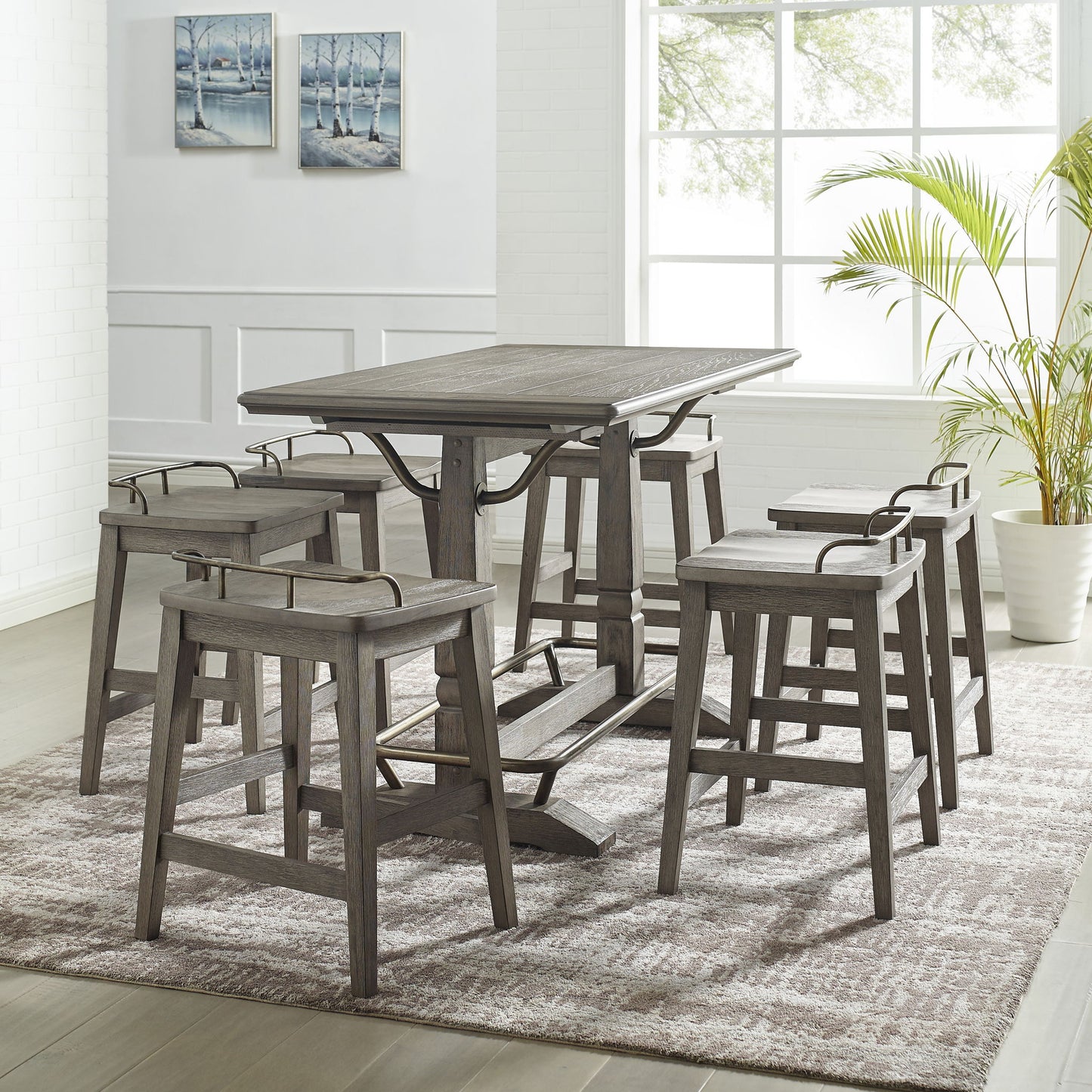 Ryan - Gathering Table - Dark Brown - Hornell Furniture Outlet
