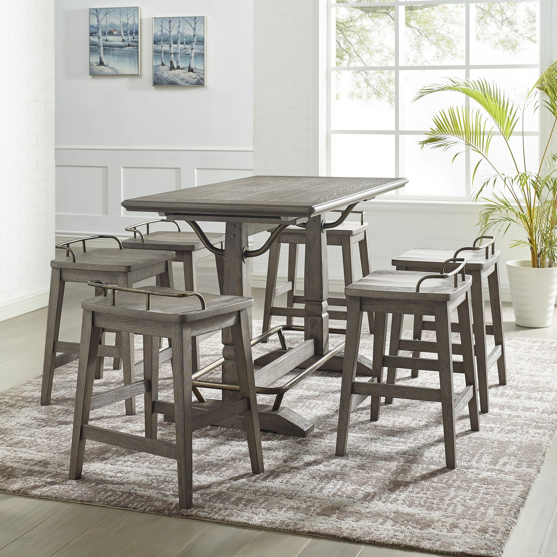 Ryan - Gathering Table - Dark Brown - Hornell Furniture Outlet