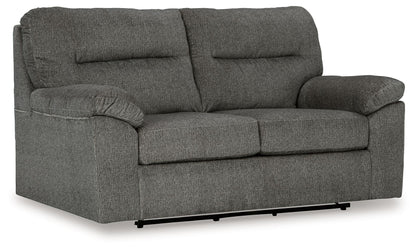 Bindura - Mineral - Glider Loveseat - Hornell Furniture Outlet