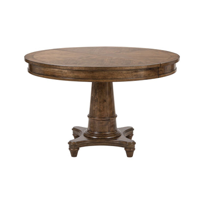 Harrison Heights - Pedestal Table Set - Sienna - Hornell Furniture Outlet