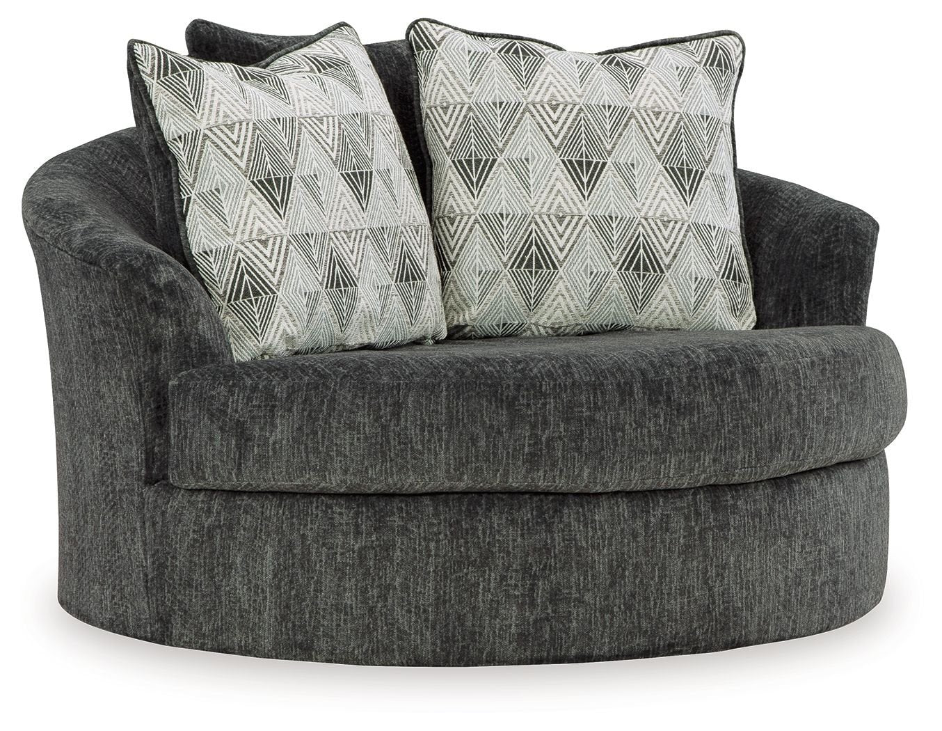 Biddeford - Shadow - Oversized Swivel Accent Chair - Hornell Furniture Outlet