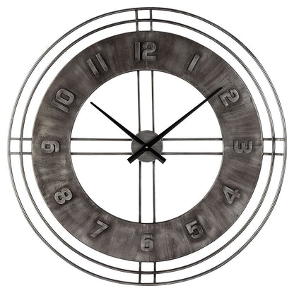 Ana Sofia - Antique Gray - Wall Clock - Hornell Furniture Outlet