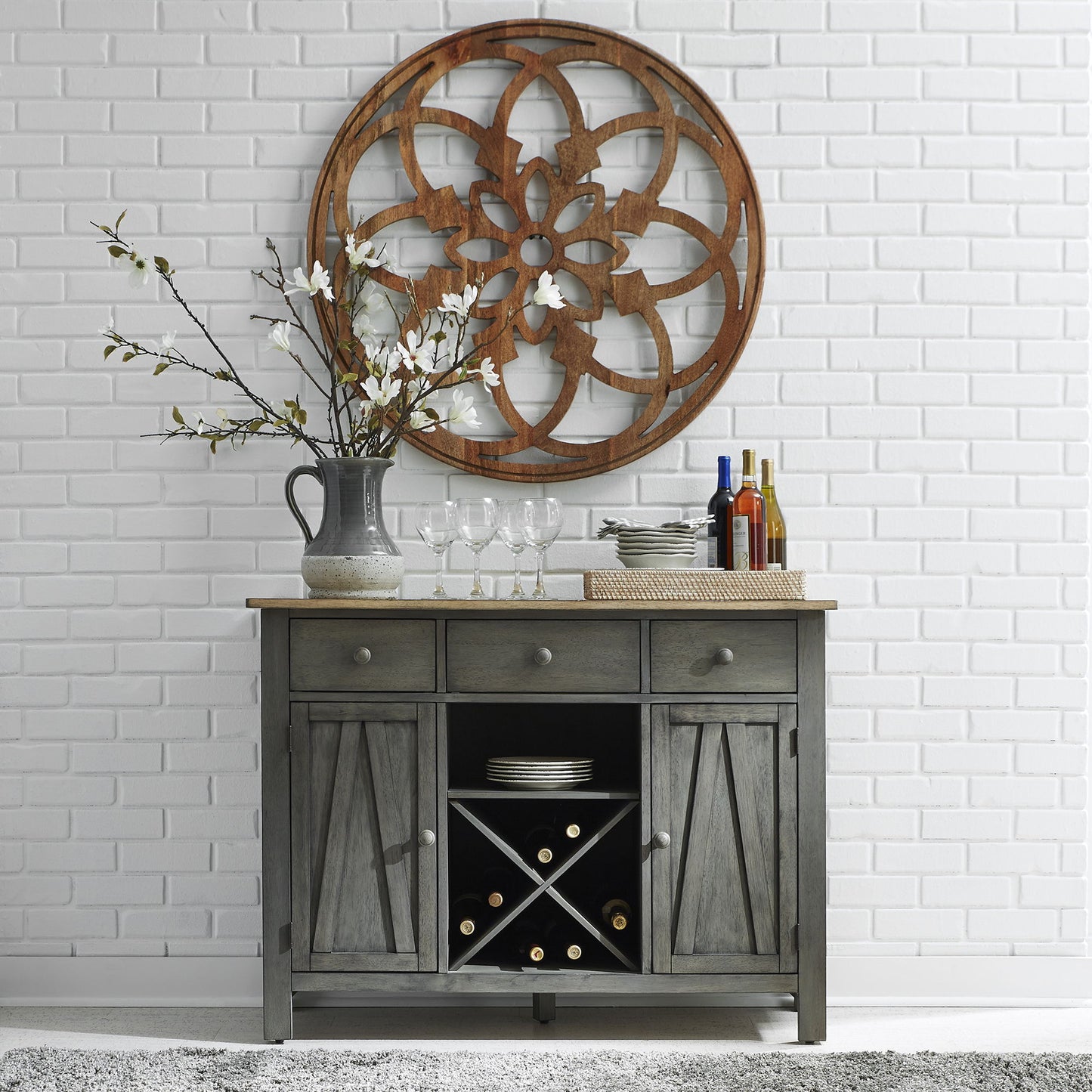 Lindsey Farm - Server - Hornell Furniture Outlet