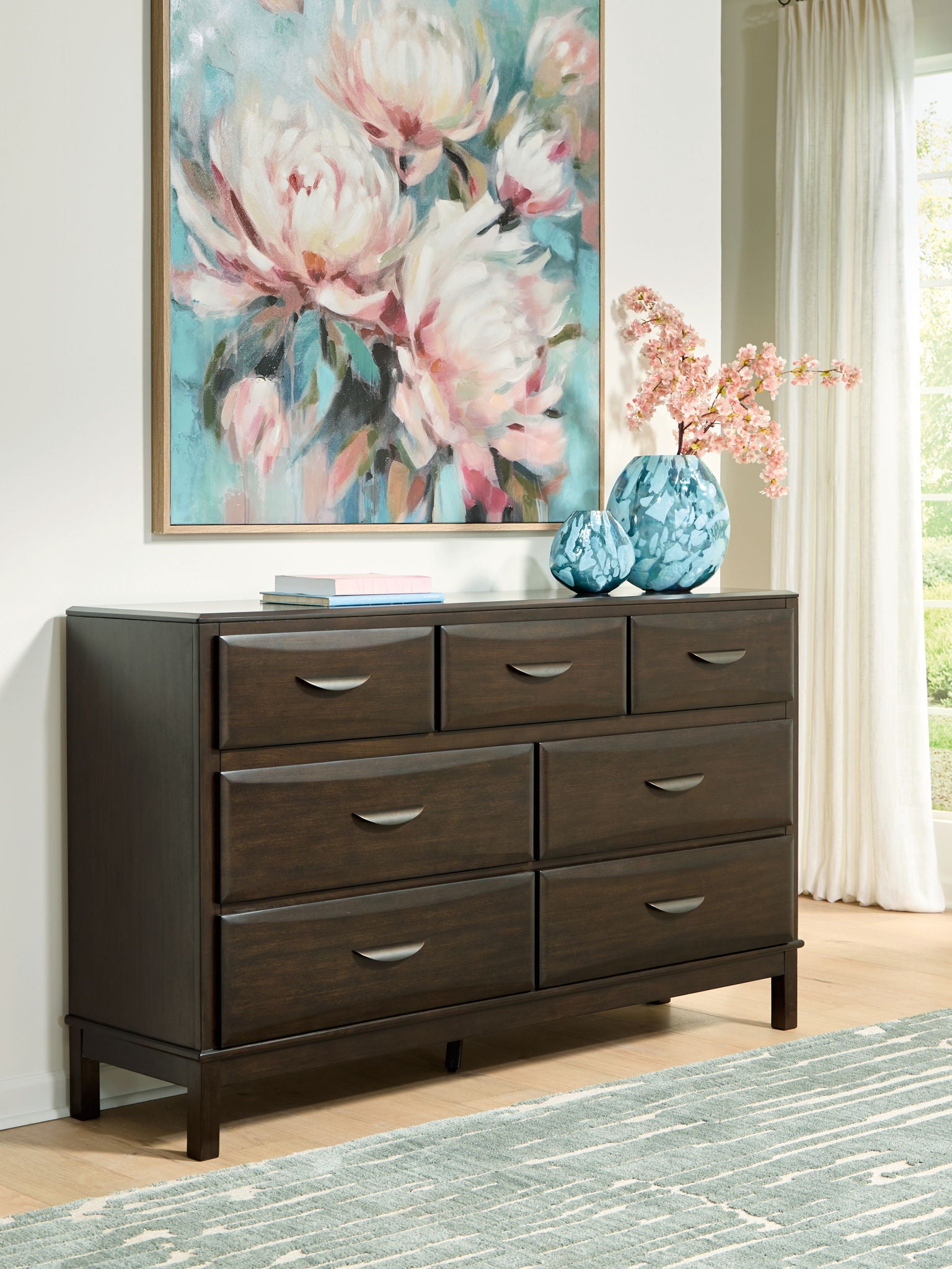 Vanmore - Dark Brown - Dresser - Hornell Furniture Outlet