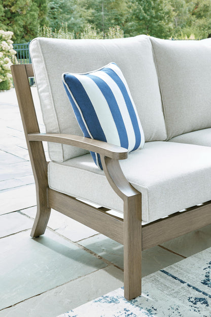 Rainier Ranch - Loveseat With Cushion - Brown / Beige - Hornell Furniture Outlet