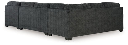 Hollyview - Shadow - 3 - Piece Sectional With Raf Corner Chaise - Hornell Furniture Outlet