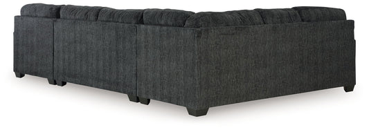 Hollyview - Shadow - 3 - Piece Sectional With Raf Corner Chaise - Hornell Furniture Outlet