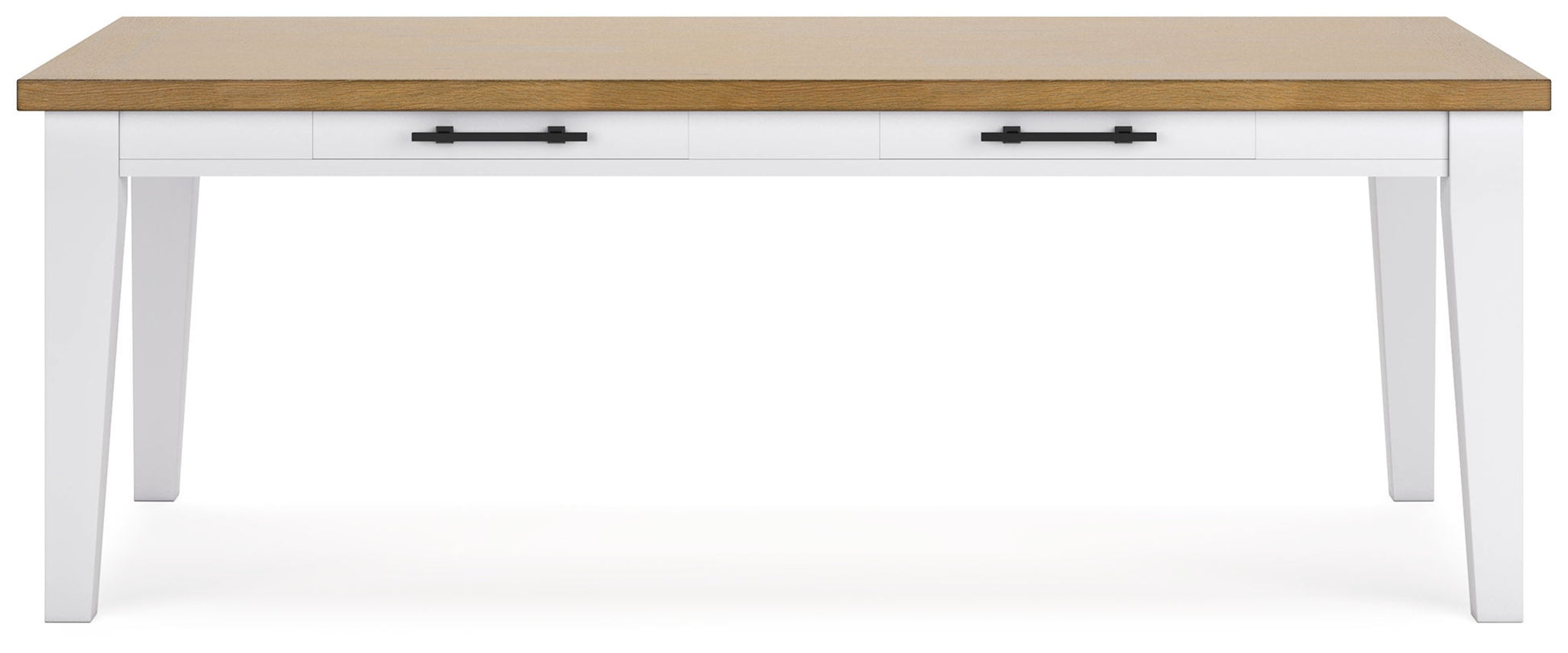 Ashbryn - White / Natural - Rectangular Dining Room Table - Hornell Furniture Outlet